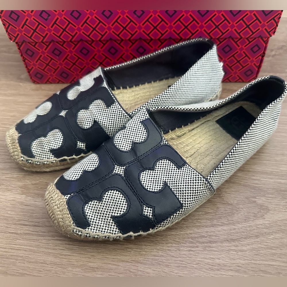 White and Navy blue Espadrilles